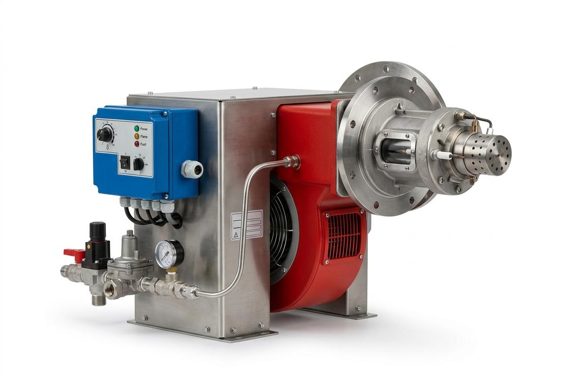 Industrial monoblock gas burner